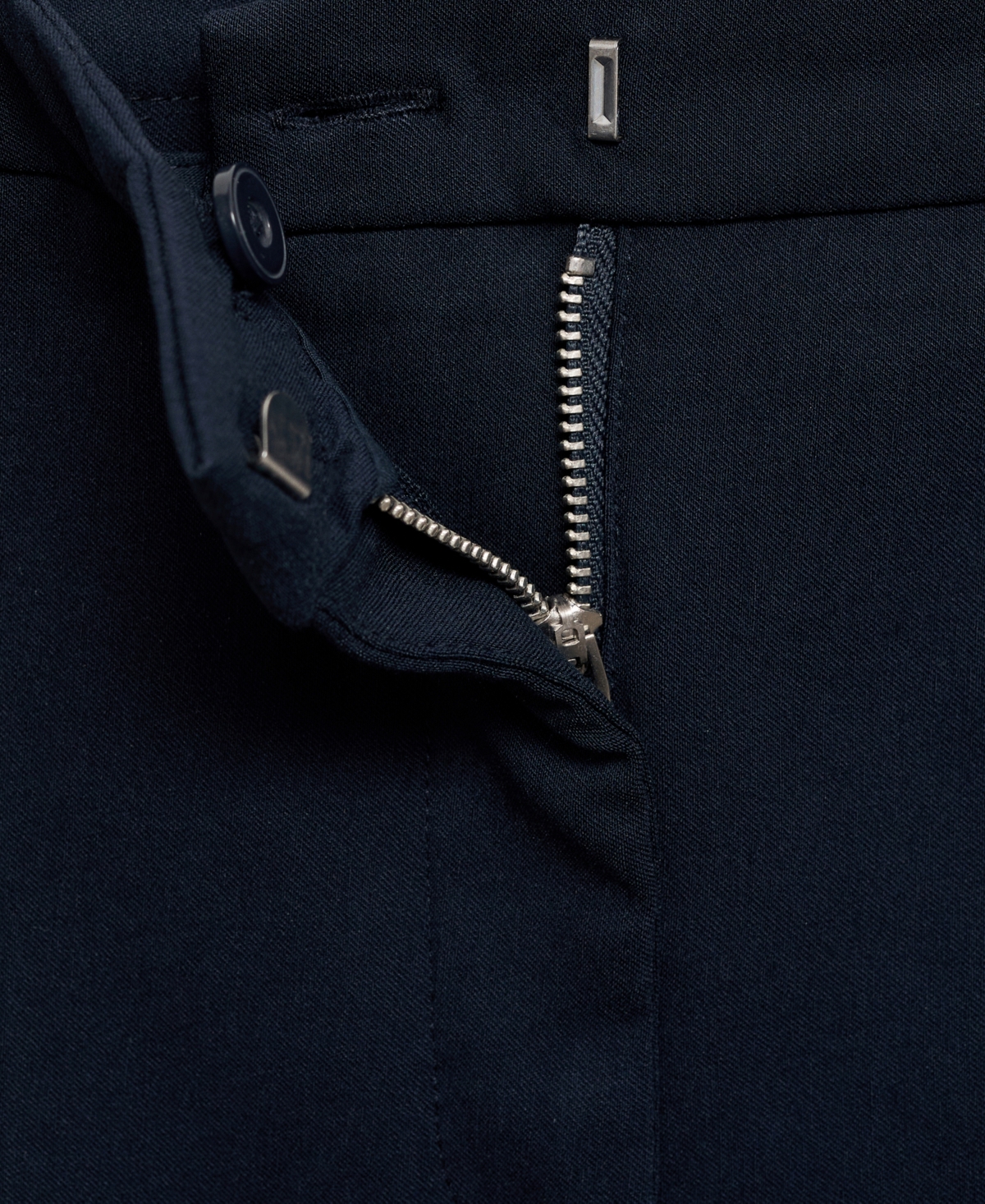 Mango Crop Skinny Pants In Dark Navy