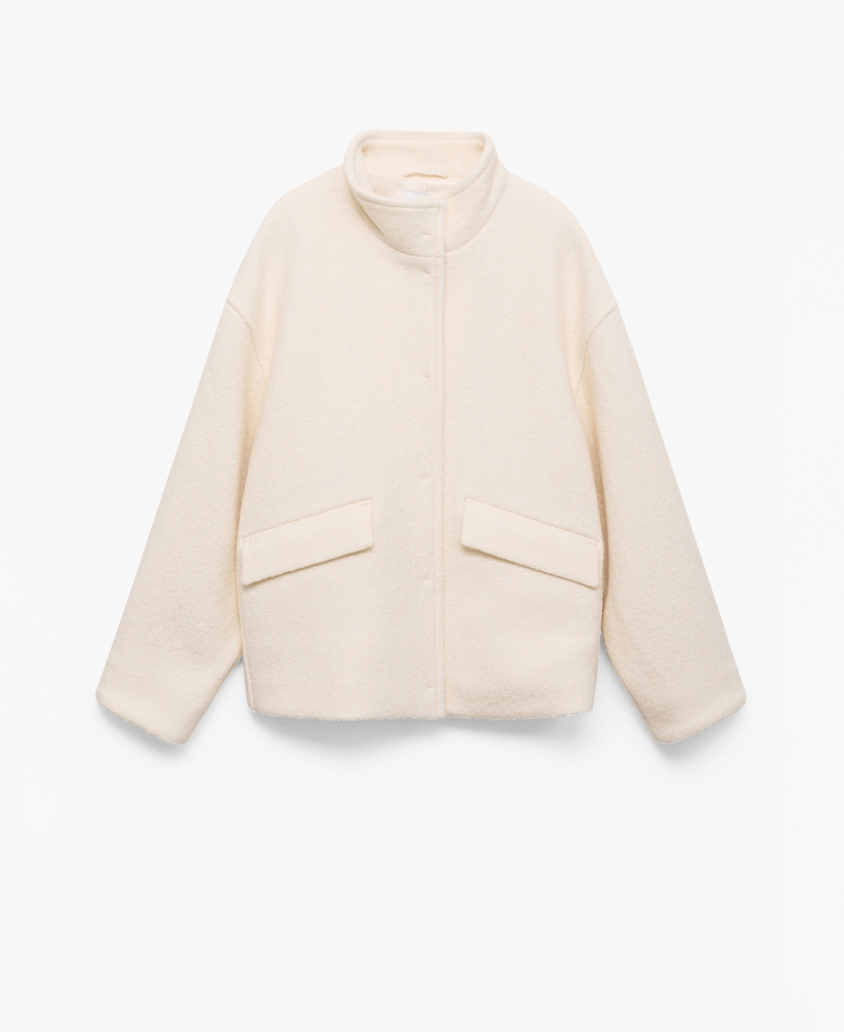 MANGO WOMEN'S HIGH COLLAR WOOL JACKET 