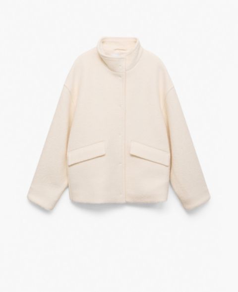 Женские куртки MANGO Women's High Collar Wool Jacket