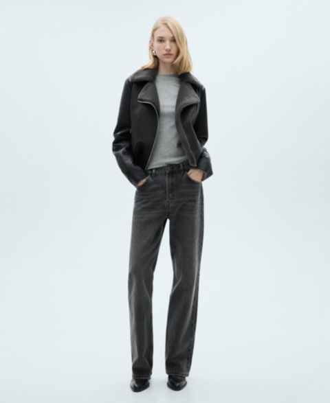 Женские куртки MANGO Women's Shearling-Effect Lining Jacket