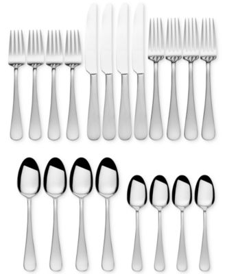 Mikasa - Gourmet Basics 18/0 Stainless Steel 20-Pc. Satin Symmetry Flatware Set