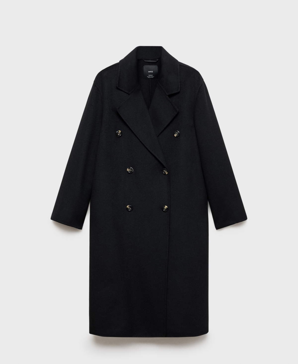 Mango Women's Handmade Oversized Wool Coat In Black