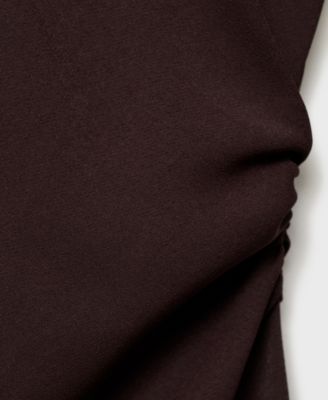 Women's Draped Waist Midi Dress