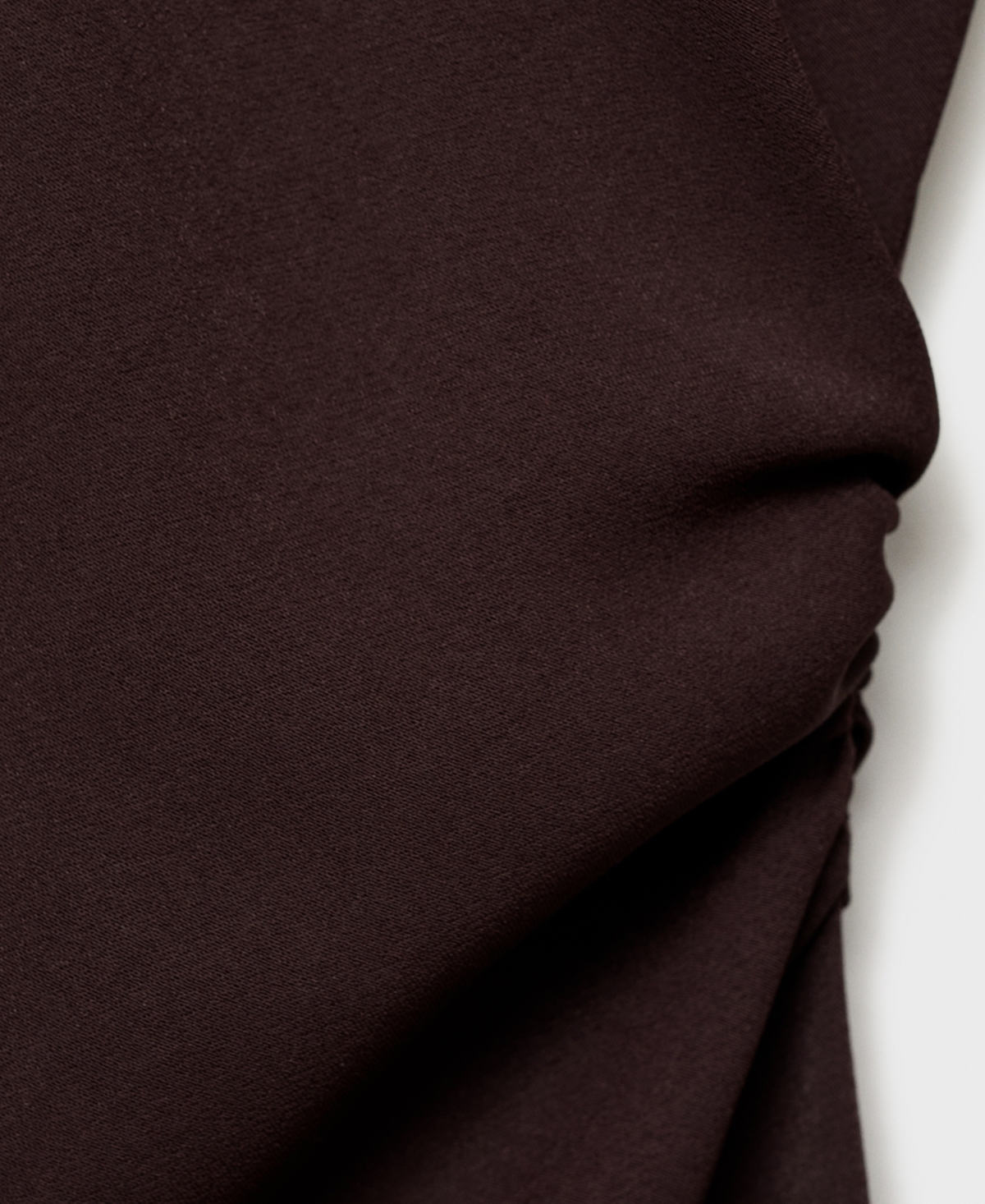 Mango Women's Draped Waist Midi Dress In Brown