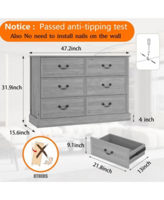Dresser for Bedroom with 6 Drawers