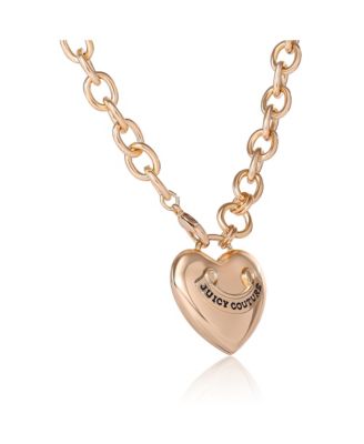 Gold-Tone Long Heart Pendant Necklace