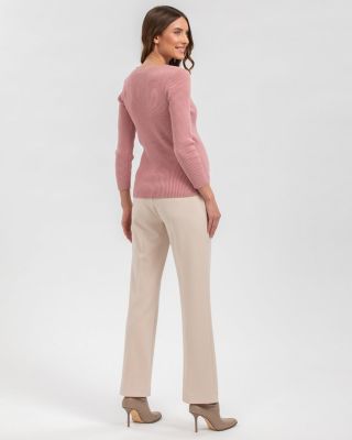 Maternity Straight-textured super stretch Noah Pants