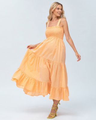 Maternity Smock Tiered Maxi Dress Holly