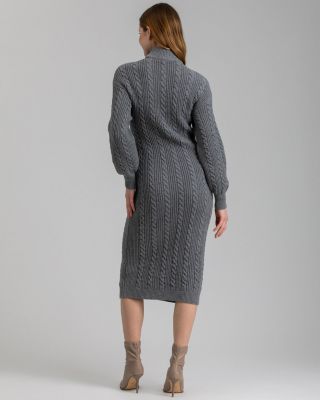 Maternity Cable Knit Mock Neck Elettra Dress