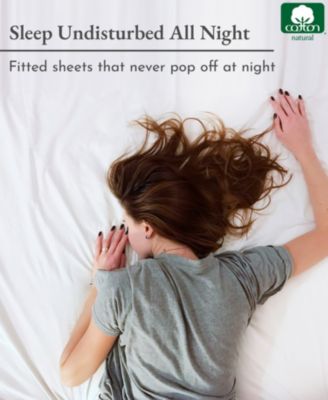 California Design Den Deep Pocket Cotton Sateen Fitted Sheet Only, Twin