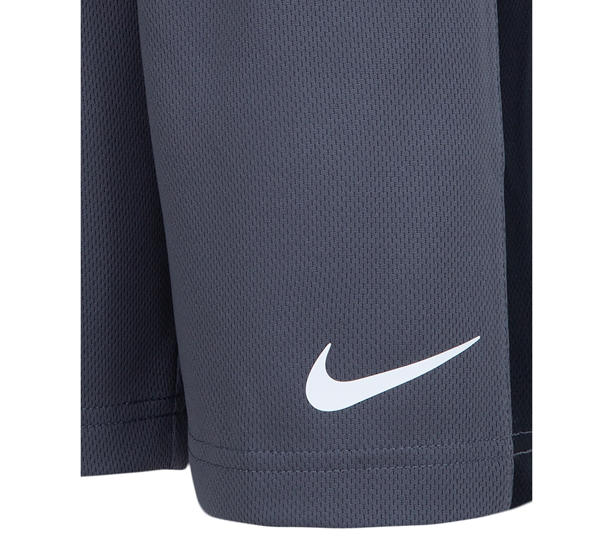 Nike Little Boys Dri-fit Swoosh T-shirt & Shorts, 2 Piece Set In Dark Gray