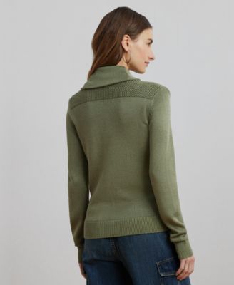 ローレン ラルフローレン LAUREN Ralph Lauren  Buckled Cotton Sweater レディース Sweaters Pur Lauren Ralph Lauren Women's Petite Buckled Cotton Sweater