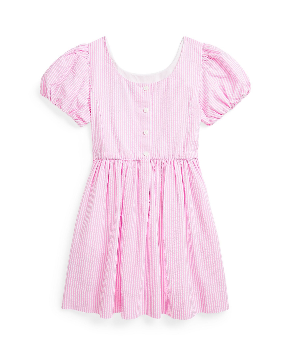 Polo Ralph Lauren Toddler And Little Girls Smocked Cotton Jersey Dress In Laguna Pink,white