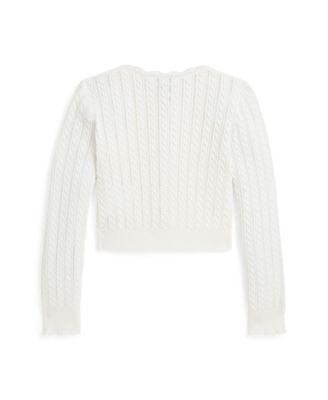 Big Girls Pointelle-Knit Cotton Cardigan