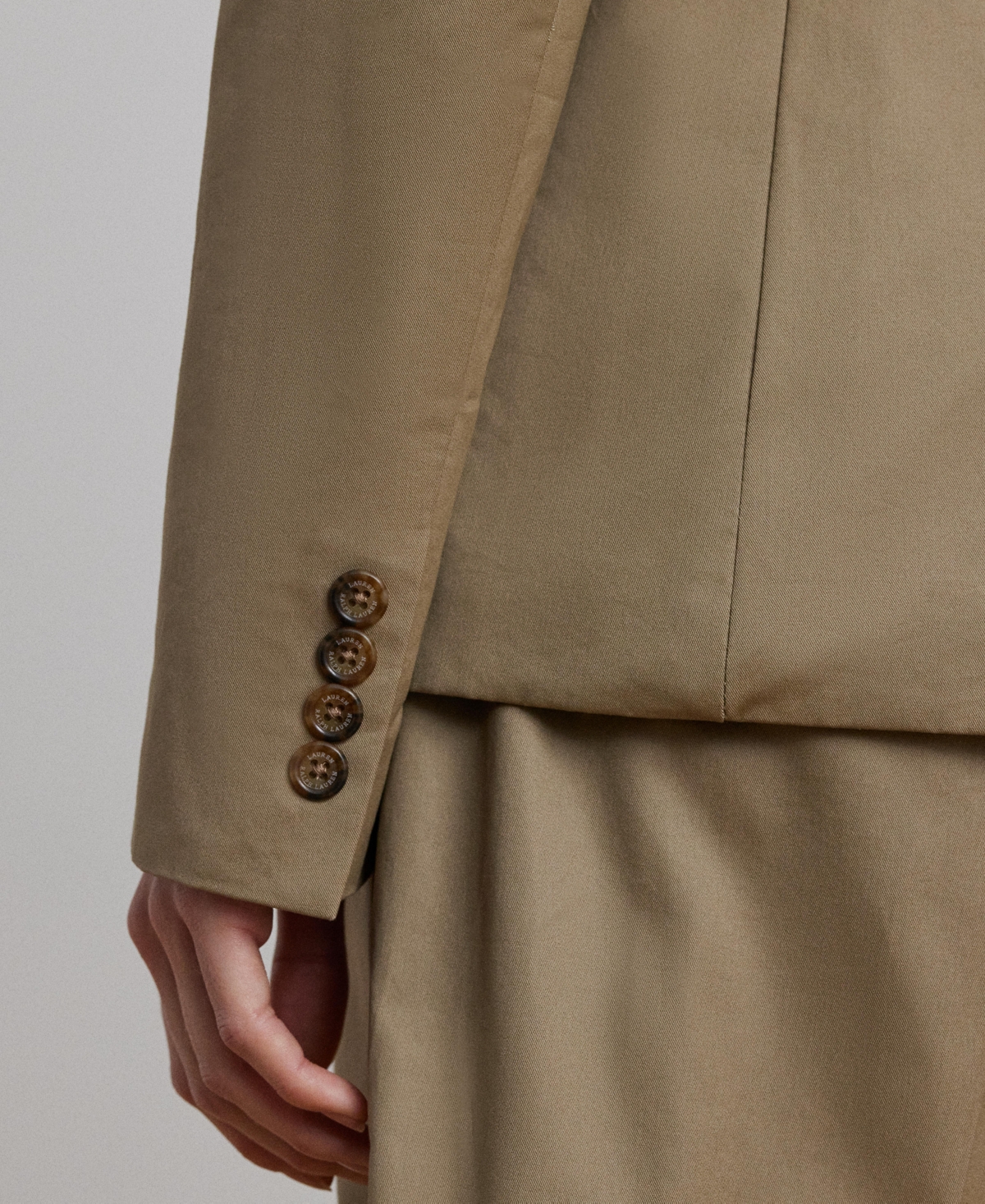 RALPH LAUREN WOMEN'S COTTON TWILL BLAZER 
