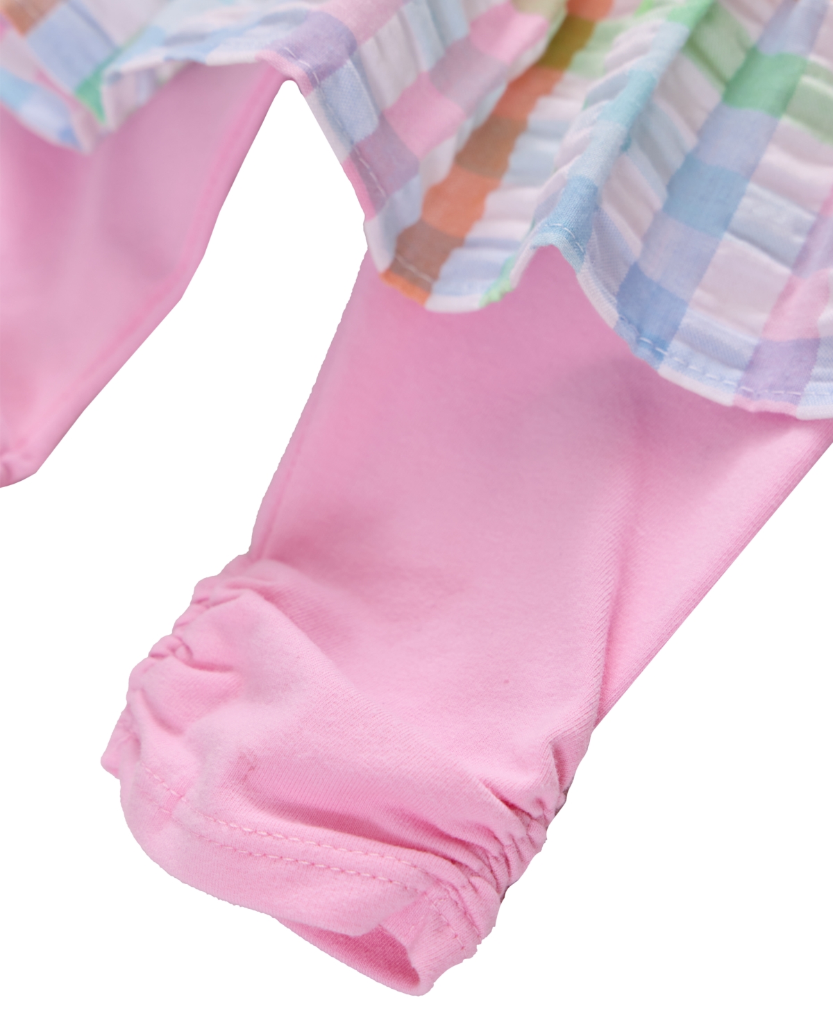 Bonnie Baby Baby Girls 2-piece Smocked Seersucker Top With Coordinating Legging In Multicolor