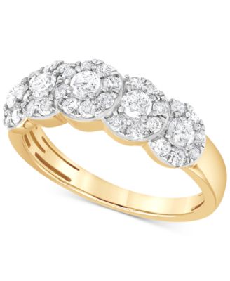 Macy's - Diamond Multi Halo Ring (1 ct. t.w.) in 14k Gold