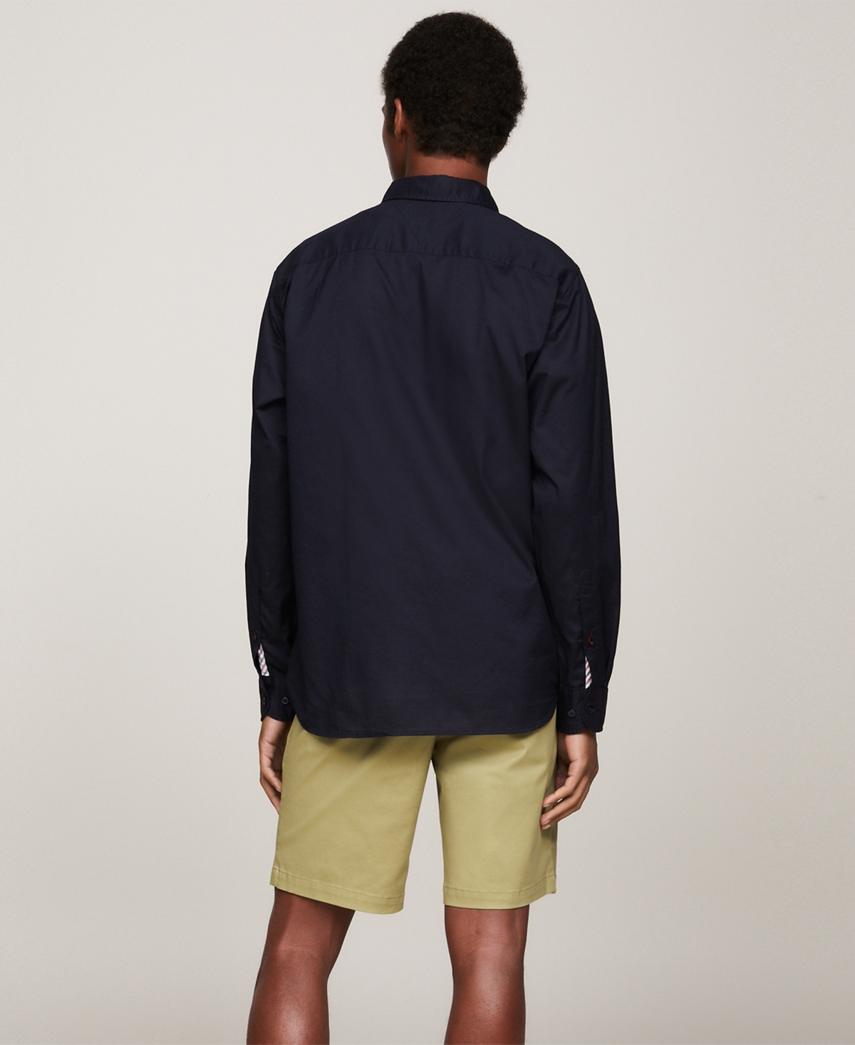 Tommy Hilfiger Men's Regular-fit Stretch Poplin Button-down Shirt In Desert Sky