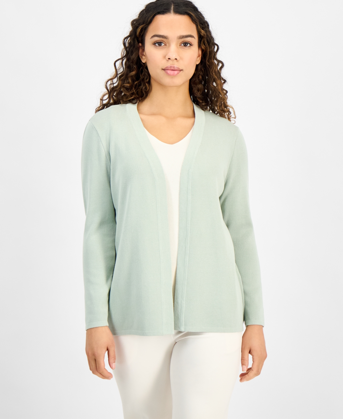 Ak Anne Klein Women's Newport Kissing Front Cardigan