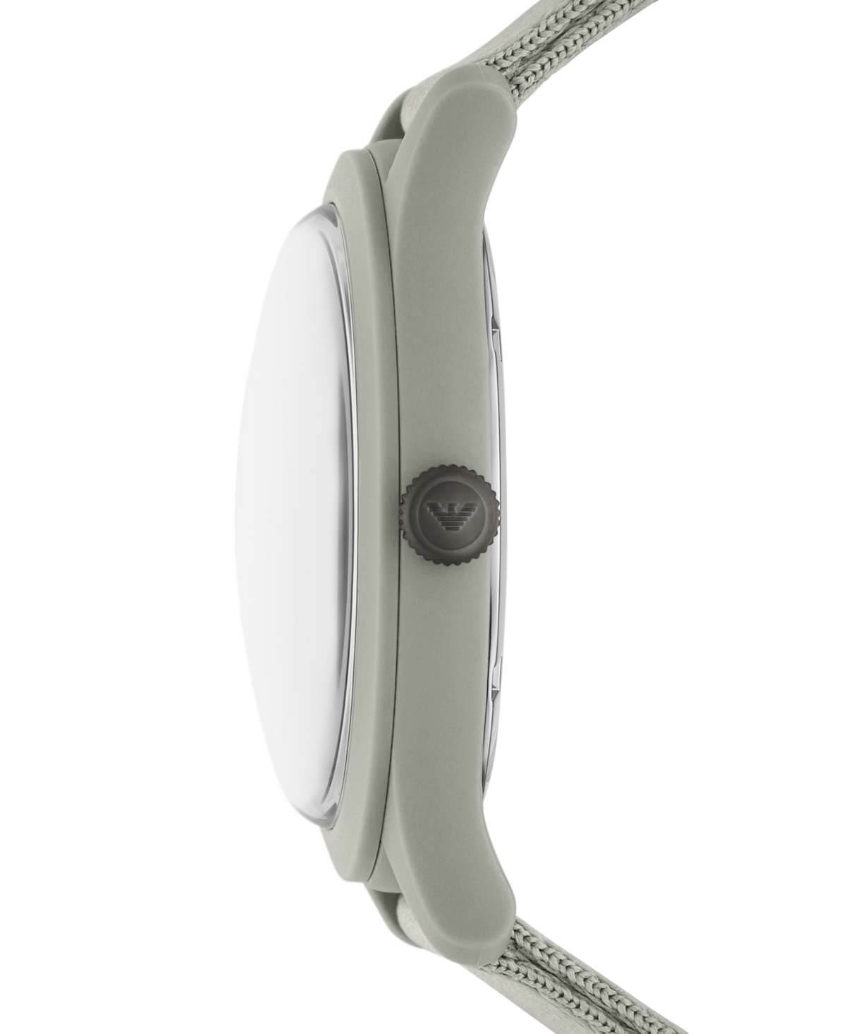 Emporio Armani Men's Gray Tide Ocean Material Strap Watch 45mm In Gray