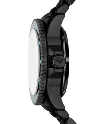 Men's Automatic Sea Explorer Black-Tone Stainless Steel Bracelet Watch 43mm