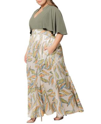 Plus Size Avisa Flowy A Line Evening Gown