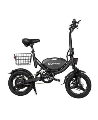 GoDash Electric Bike | Compact Folding Adult Mini E-Bike | Dual Disc Brakes | Dual Shock Suspension | Throttle and Pedal Assist | 400W Motor | 14” Tires | Up to 30 Mile Range