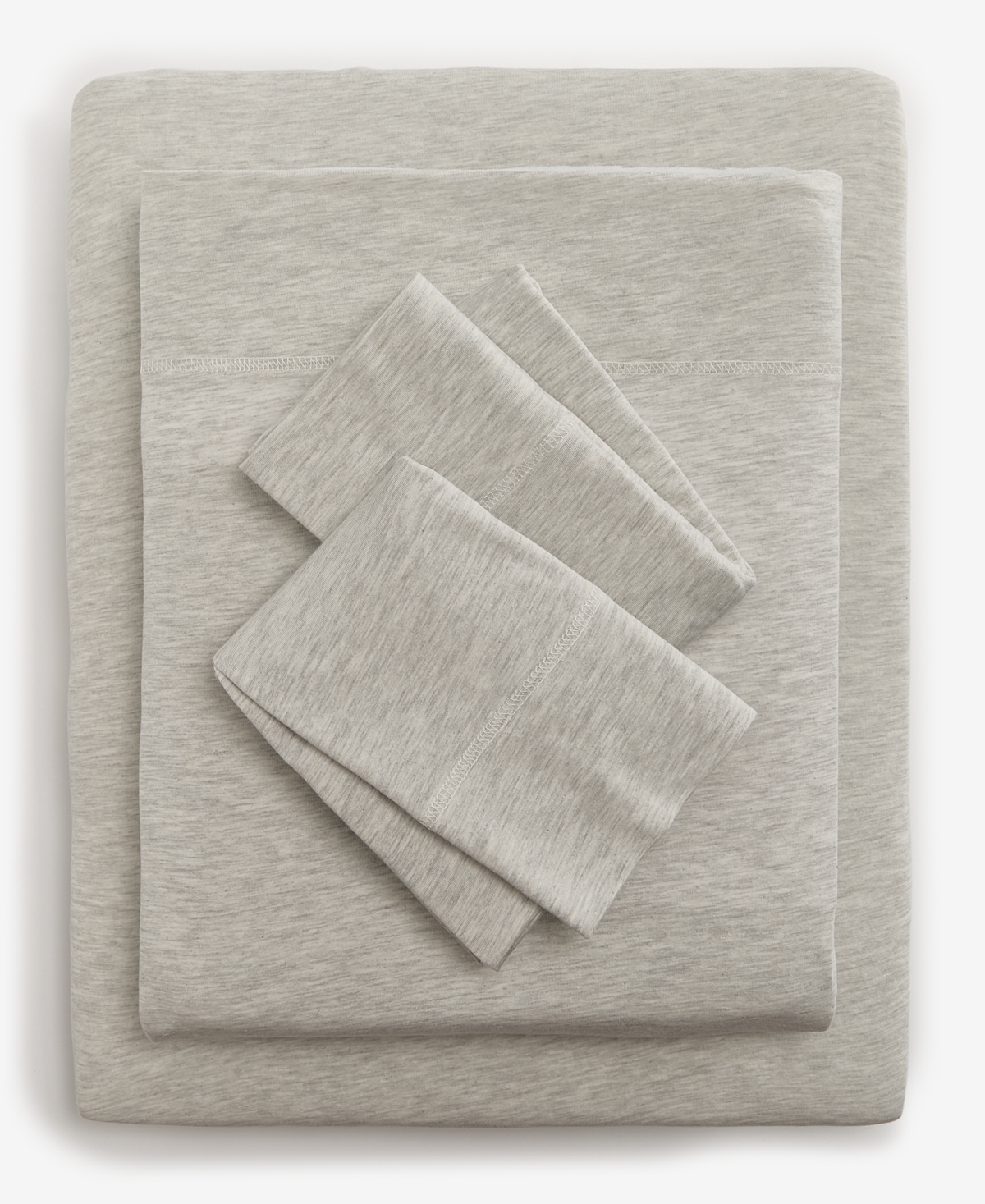 Arch Studio Jersey Cotton Blend 4-pc. Sheet Set, Full, Exclusively At Macy's In Silver