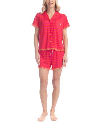 Ocean Pacific - Women's Notched-Collar Shortie Pajama Set
