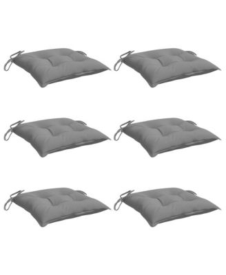 Chair Cushions 6 pcs Gray 15.7"x15.7"x2.8" Oxford Fabric
