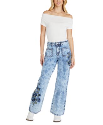 Driftwood - Women's Charlee Wide-Leg Jeans X Blue Bouquet