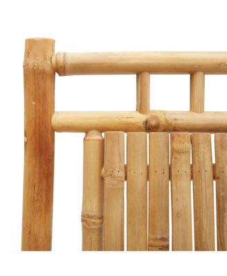 Garden Chair Set of 2 Natural Bamboo Bamboo Medium Foldable