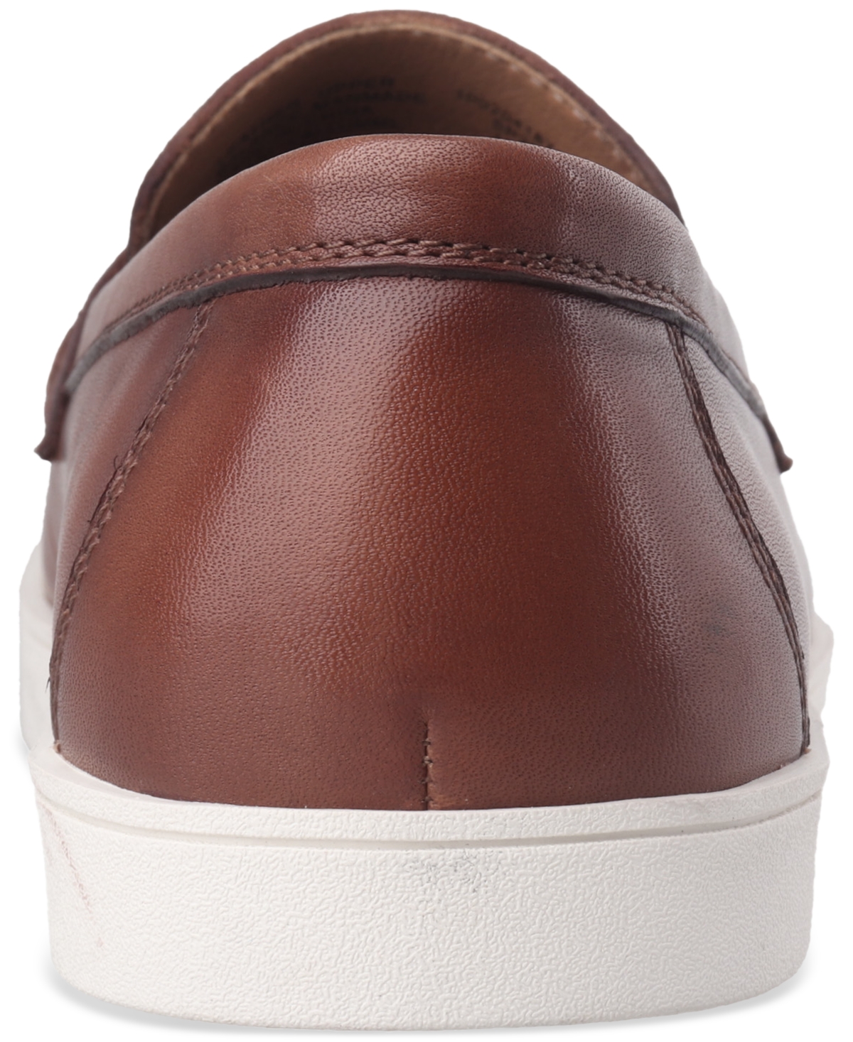 Alfani Men's Callumm Leather Slip-on Saddle Loafers, Exclusively At Macy's In Burnt Copper Leather