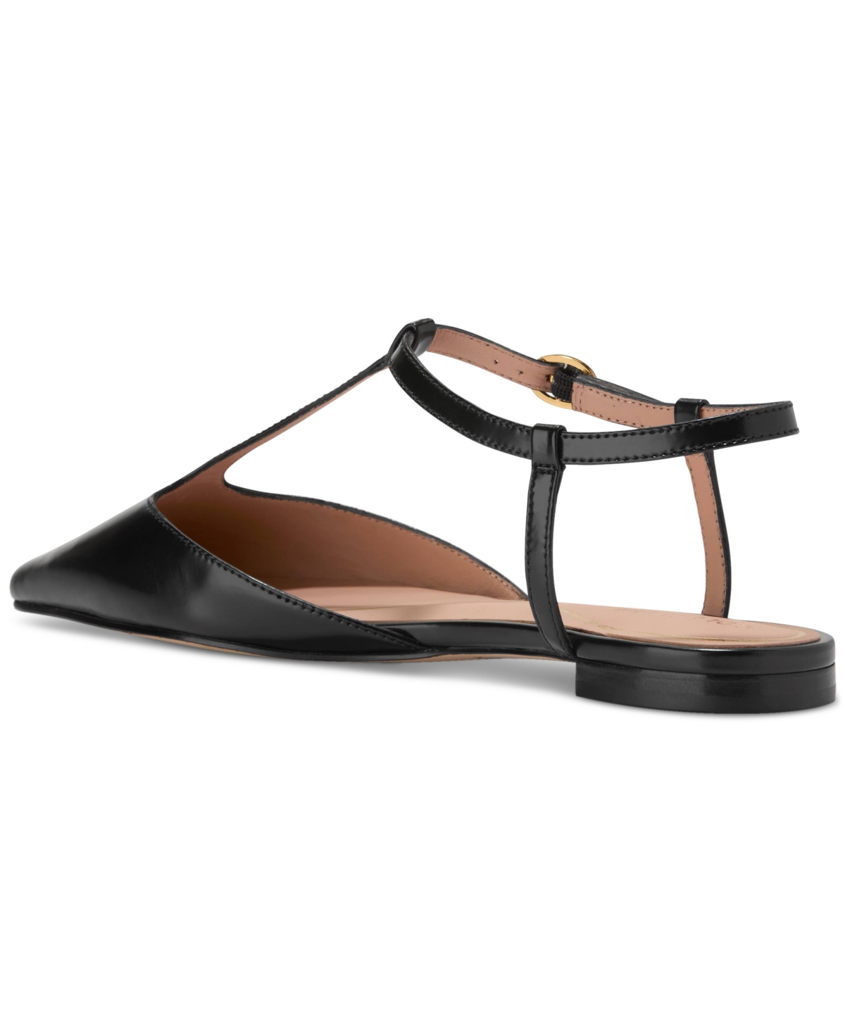 Cole Haan Women's Marlah T-strap Ballet Flats In Black Box Leather