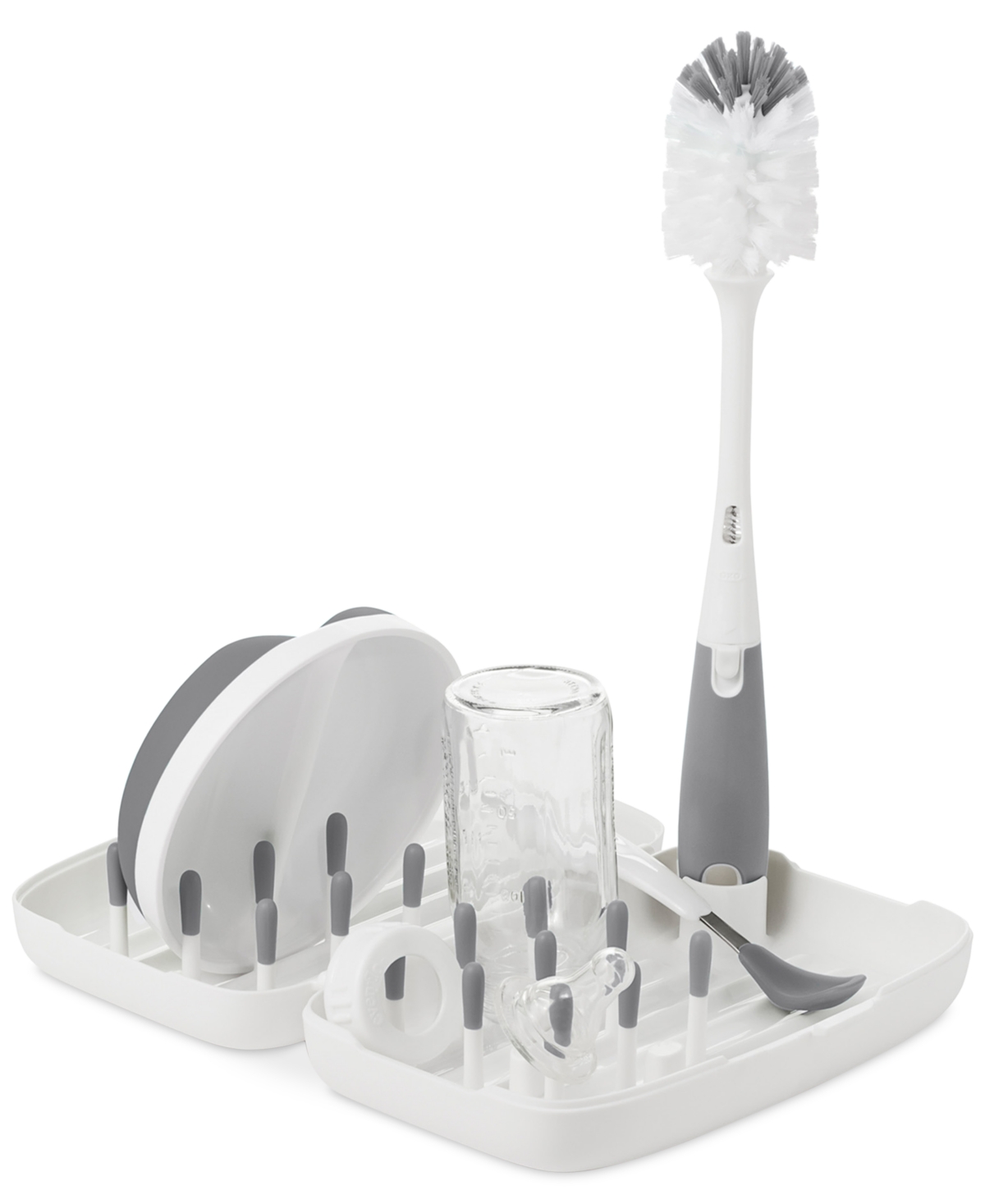 Oxo Tot On The Go Drying Rack With Baby Bottle Brush In No Color