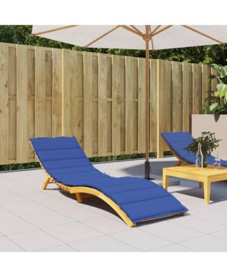 Sun Lounger Cushion Royal Blue 78.7"x19.7"x1.2" Fabric