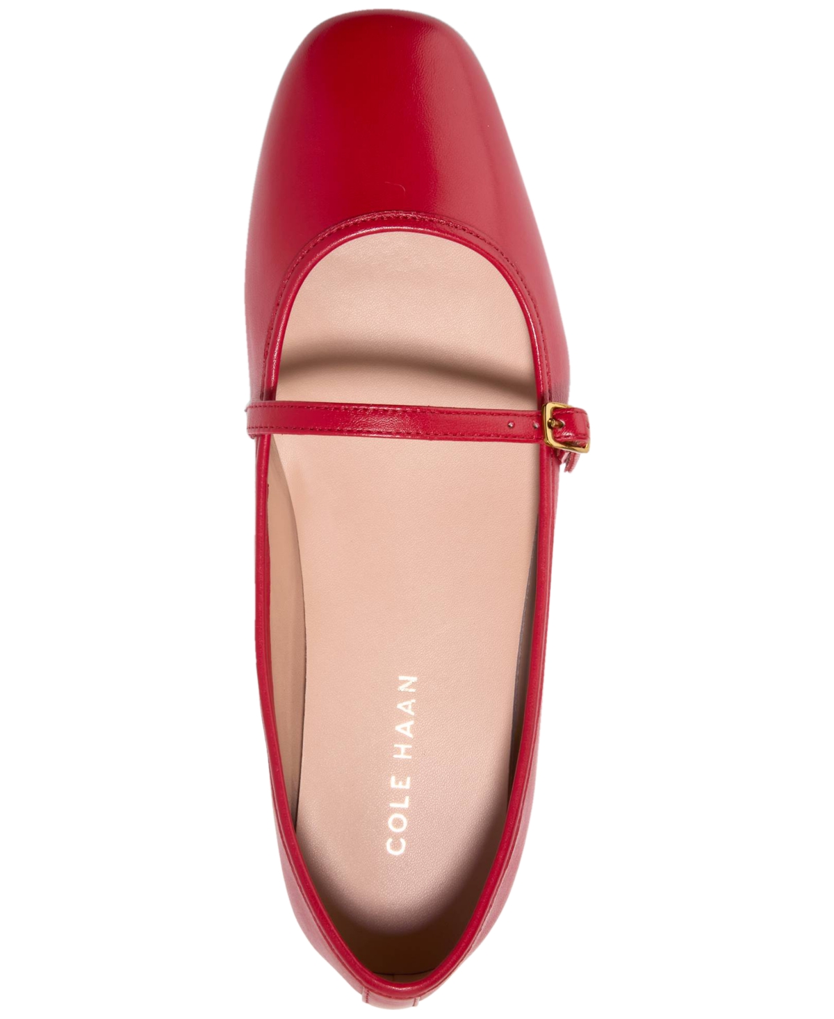 Cole Haan Yelena Mary Jane Ballet Flat In Rio Red Leather
