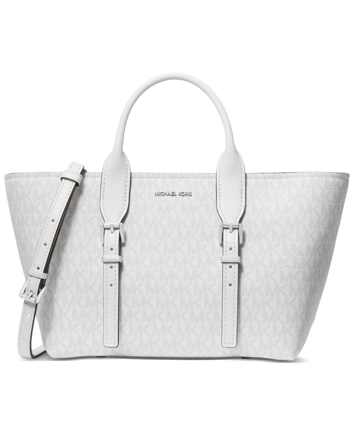 Michael Kors Small Moore Tote Bag In Optic White,allum