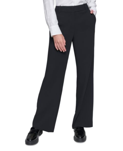 Женские брюки KARL LAGERFELD PARIS Bootcut High-Rise, цвет: Чёрный