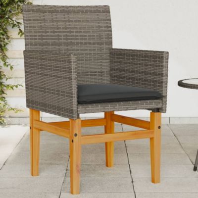 Garden Chair Grey PE rattan Standard UV-resistant materials