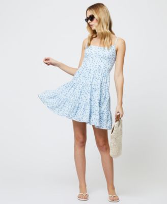 Women's Kiva Floral Crepe Tiered Mini Dress