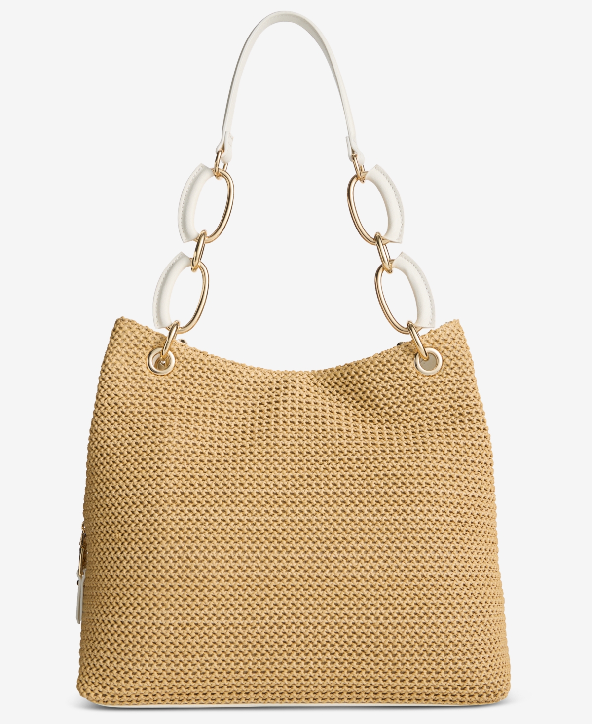 Trippii Medium Straw Tote, Exclusively at Macy's - Natural Straw Printed Trim