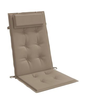 Highback Chair Cushions 6 pcs Taupe Oxford Fabric