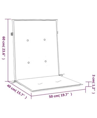 Garden Lowback Chair Cushions 2 pcs Green 39.4"x19.7"x1.2" Oxford Fabric