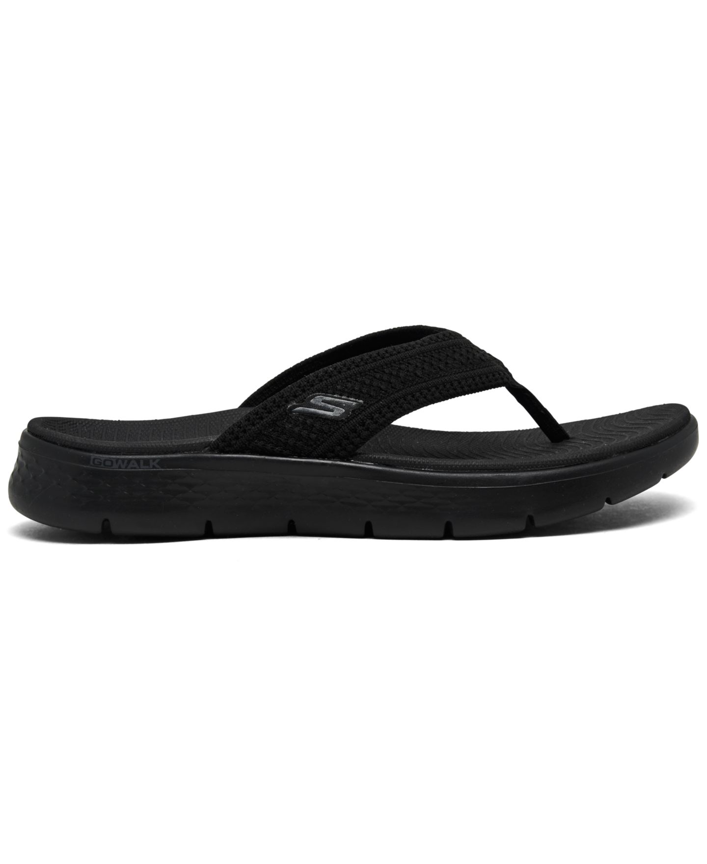 Женские сандалии Skechers Go Walk Flex Flip-Flop Thong, цвет: Чёрный — фото 3