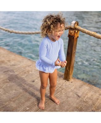 Little Girls Parisian Summer LS Skirt Surf Suit