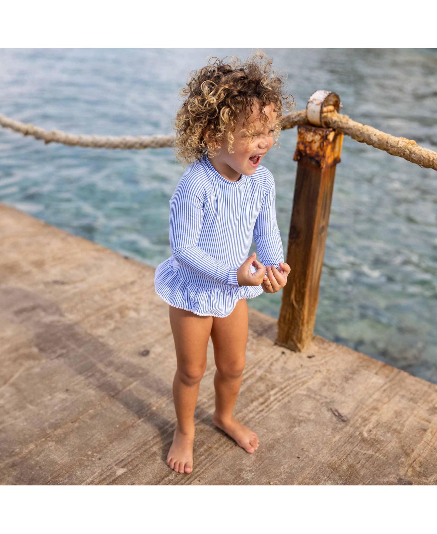 Юбка Snapper Rock Parisian Summer LS Skirt Surf Suit для девочек, цвет: Синий — фото 3