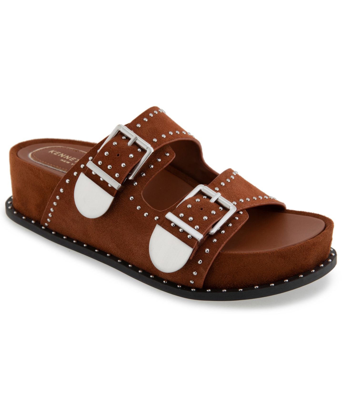 Женские сандалии Kenneth Cole New York Gradie Wedge, цвет: Коньячный замшевый — фото 1