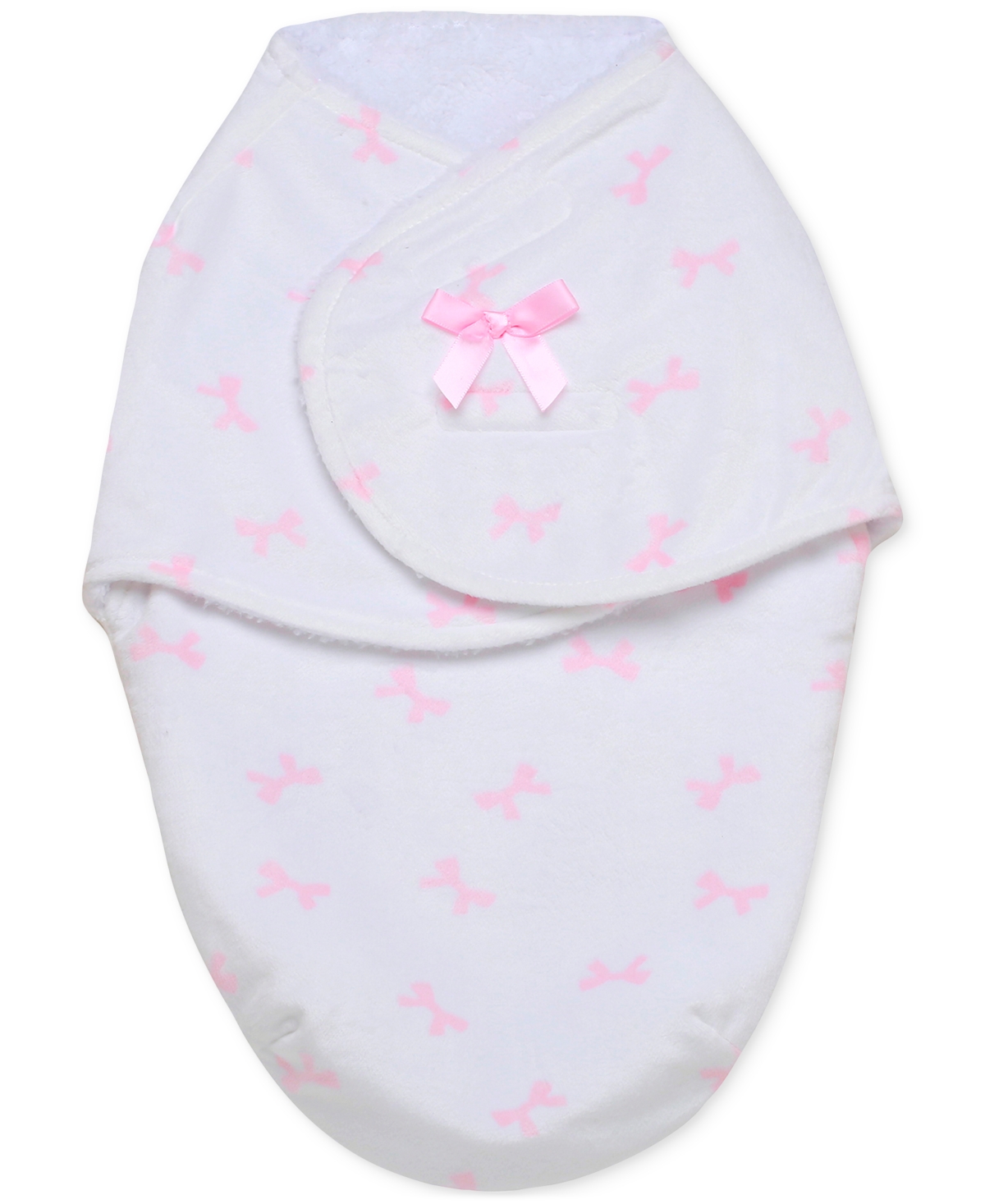 Shop Little Me Baby Girls Wearable Bow Swaddle In White
