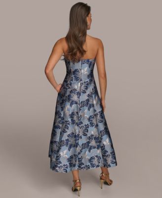 Women's Jacquard Strapless A-Line Dress